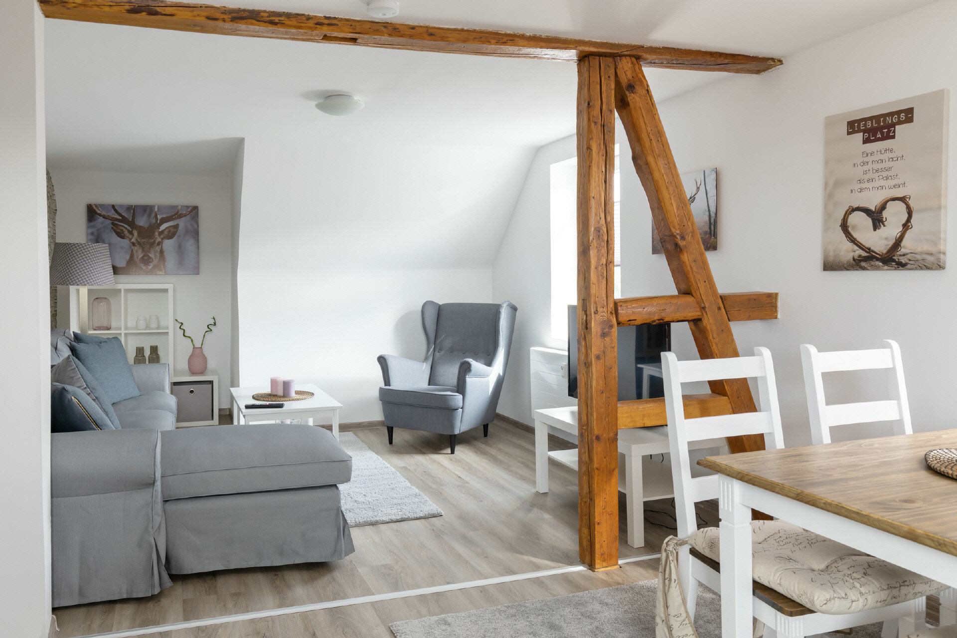 Offenes Wohnzimmer.
